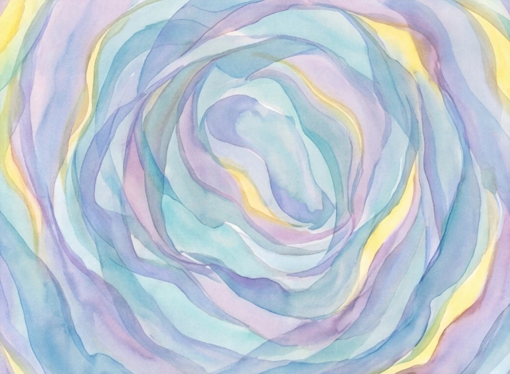 Abstrakte Pastellillustration zum Thema Angst/Panik